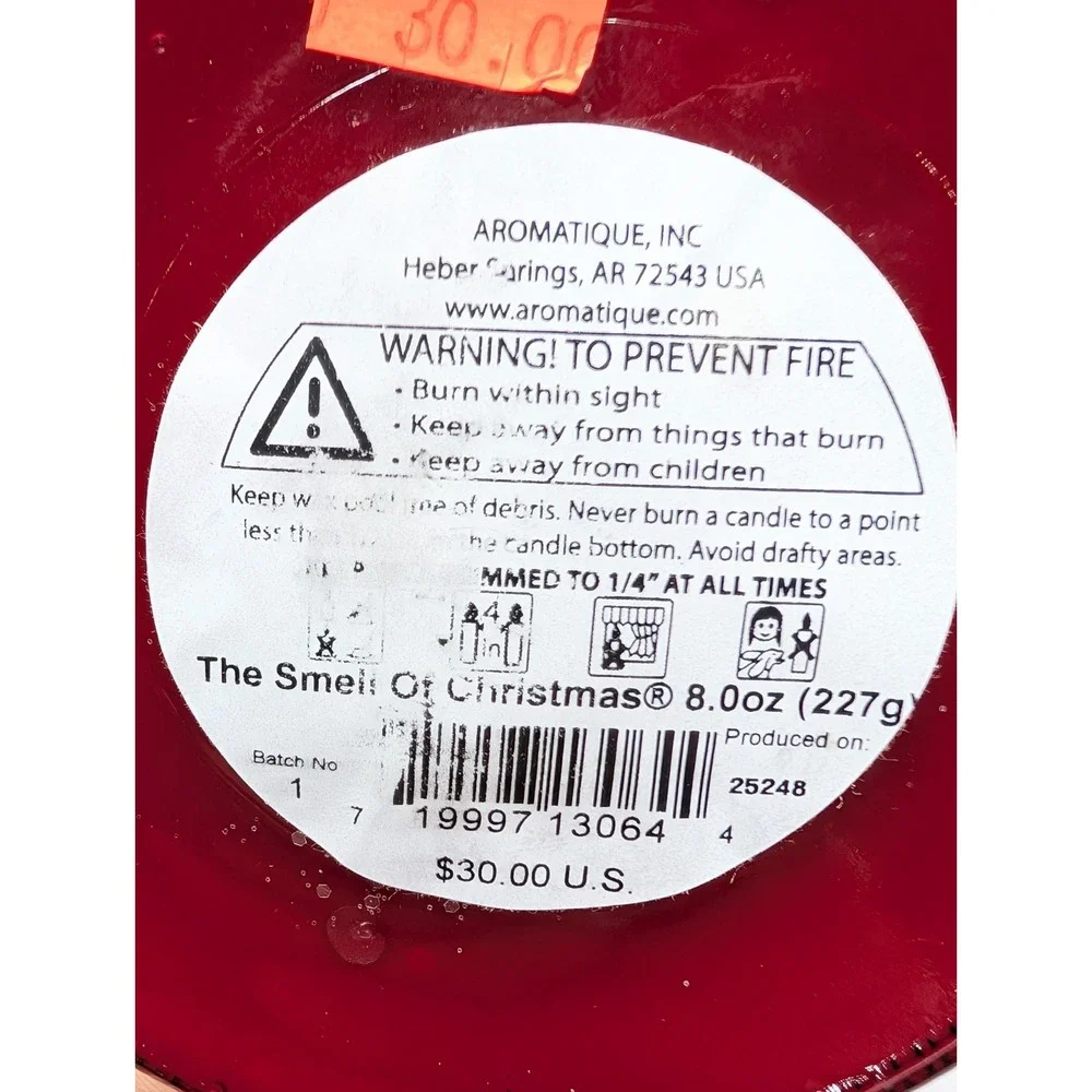 The Smell‎ of Christmas Red Tree Candle New